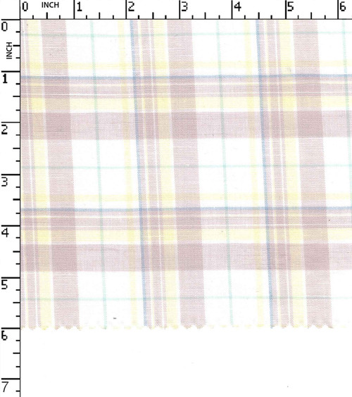 100% Cotton Yarn Dyed Plain Medium Check
