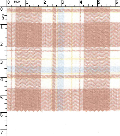 100% Cotton Yarn Dyed Herringbone Big Check