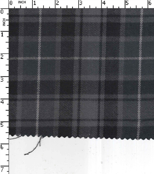 Cotton Lycra Recycle Yarn Dyed Twill Plaid Check