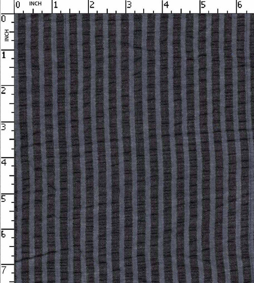 100% Cotton Yarn Dyed Seersucker Candy Stripe Black/White   Gsm-122 Nem-3006-Da