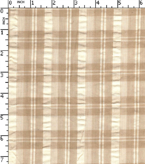 100% Cotton Yarn Dyd Seersucker Medium Check