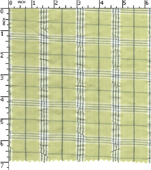 100% Cotton Yarn Dyed Seersucker Medium Check