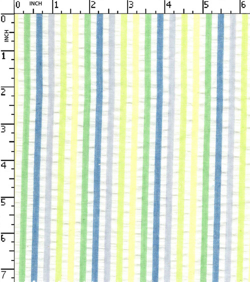 100% Cotton Yarn Dyed Seersucker 3Mm Stripe
