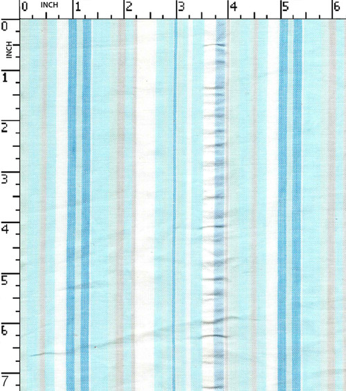 100% Cotton Yarn Dyed Seersucker Thin Thick Stripe