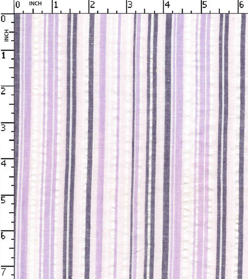 100% Cotton Yarn Dyed Seersucker Thin Thick Stripe