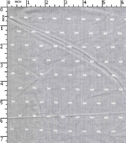 100% Cotton Bleached Dobby Swiss Dot