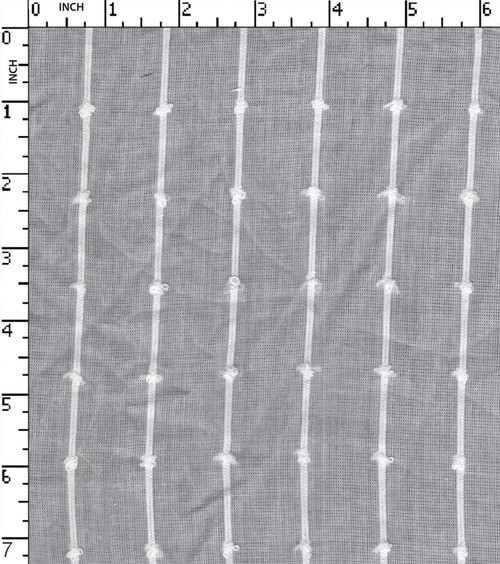 100% Cotton Bleached Dobby Rib Stripe With Butta