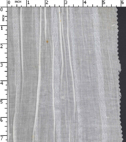 100% Cotton Bleached Dobby Stripe With Diamond