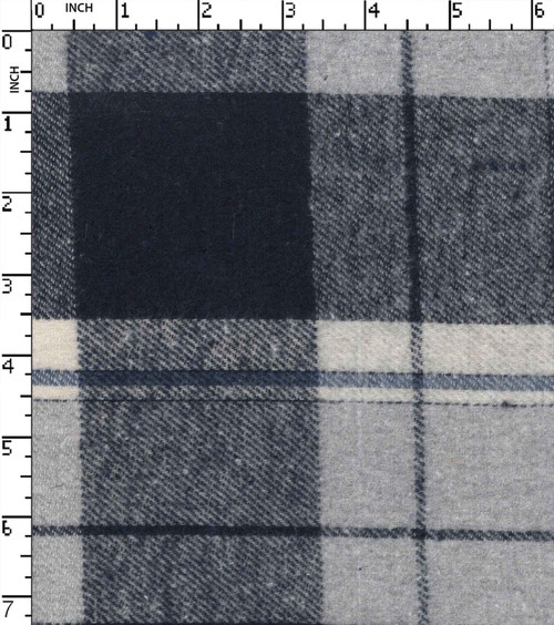 Cotton Poly Recycled Yarn Dyed Twill Big Check