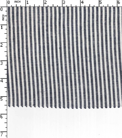 100% Linen Yarn Dyed Oxford 2Mm Stripe