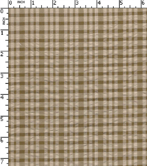 100% Cotton Yarn Dyed Seersucker Small Check