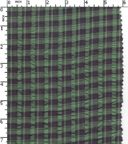 100% Cotton Yarn Dyed Seersucker Small Check