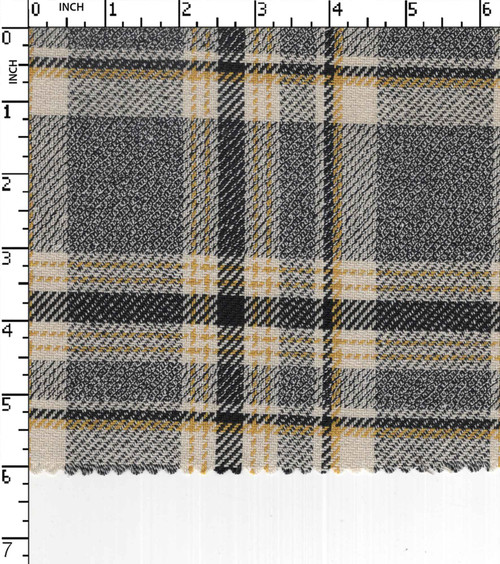 Cotton Poly Recycled Yarn Dyed Twill Big Check