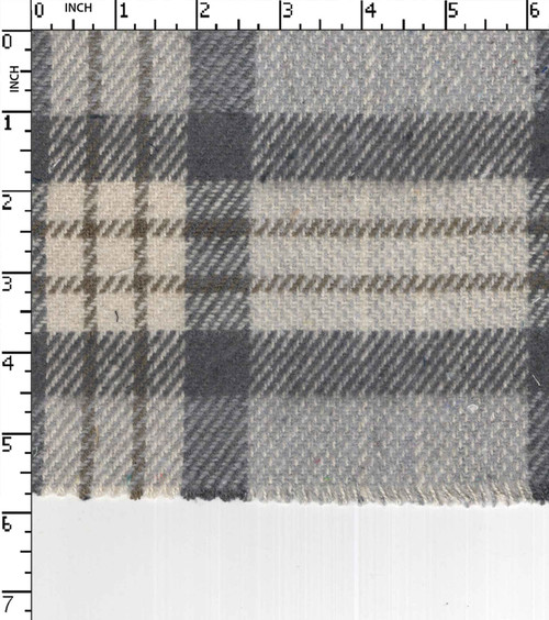 Cotton Poly Recycled Yarn Dyed Twill Big Check