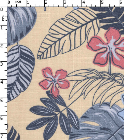 100% Cotton Printed Plain Big Leaf With Flower