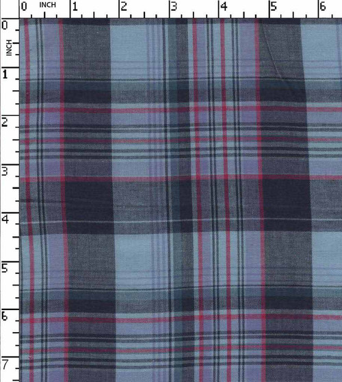 100% Cotton Yarn Dyed Plain Plaid Check Navy/Pink/Grey   Gsm-98 Wid-724-Da