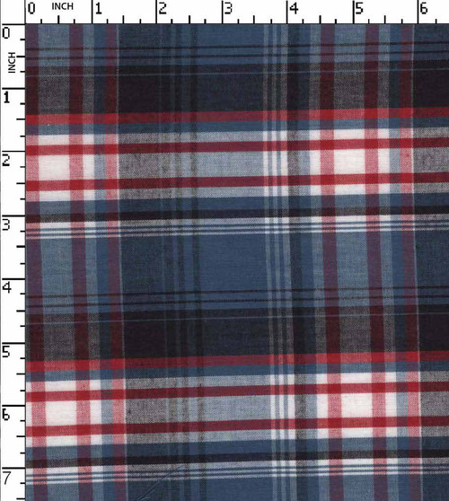100% Cotton Yarn Dyed Plain Plaid Check Navy/White/Maroon/Black   Gsm-85 Wid-726-Da
