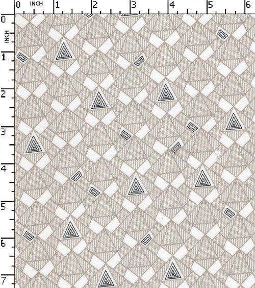 100% Cotton Printed Satin Geometric