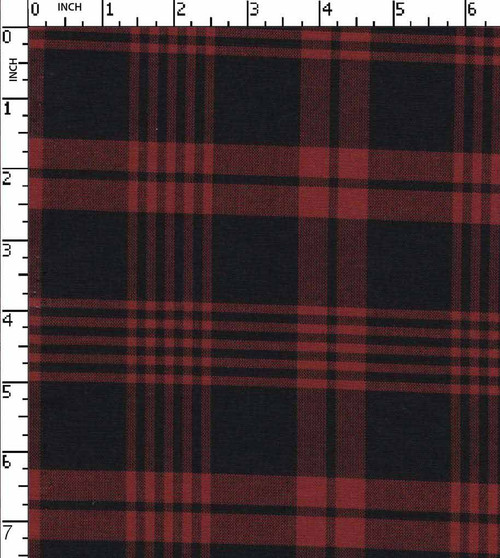 100% Cotton Yarn Dyed Plain Big Check Brown/Black   Gsm-122 Wid-729-Da