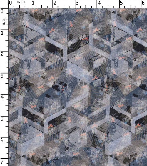 100% Cotton Printed Satin Abstarct