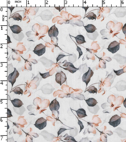 100% Cotton Printed Satin Flower