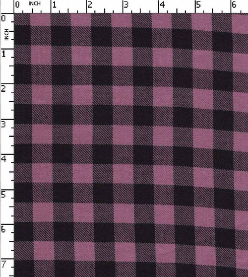 100% Cotton Yarn Dyed Twill Gingham Checks Lanvender/Brown   Gsm-120 Wid-744-Da