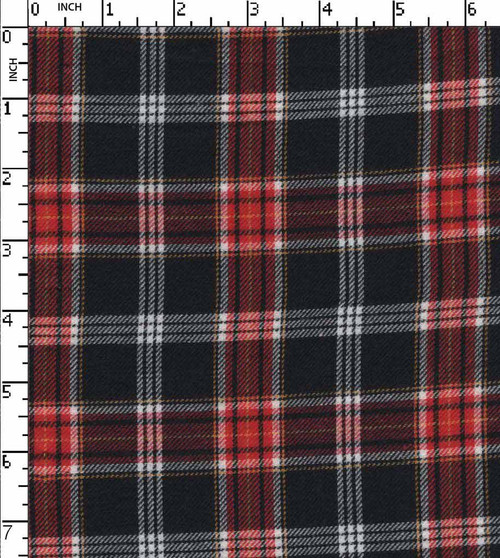 100% Cotton Yarn Dyed Twill Tartan Checks Navy/Red/White/Yellow   Gsm-111 Wid-745-Da