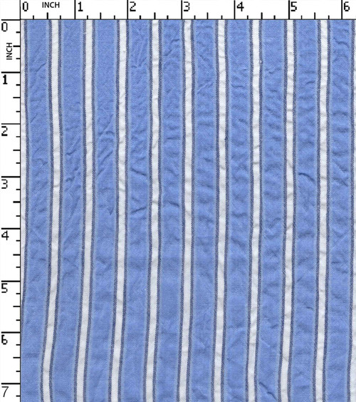100% Cotton Yarn Dyed Seersucker Pencil Stripe