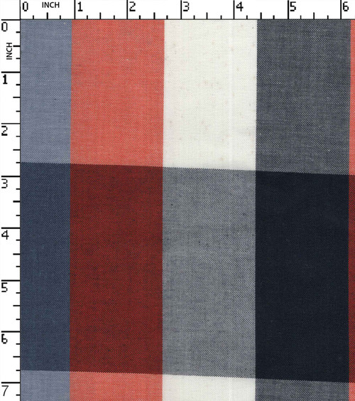 100% Cotton Yarn Dyed Plain Big Check