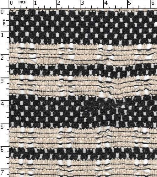 Polyester Cotton Yarn Dyed Crochet Horizontal Stripe