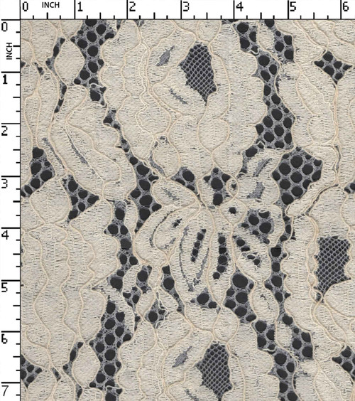 90% Cotton 10% Nylon Griege Crochet Floral