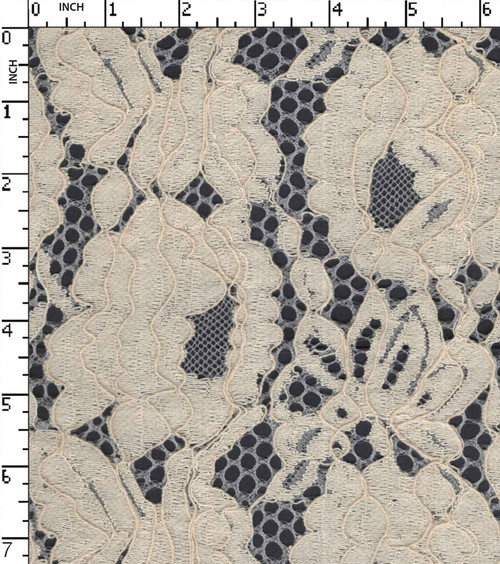 90% Cotton 10% Nylon Griege Crochet Floral