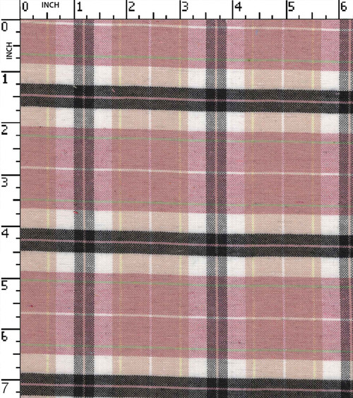 Cotton Poly Yarn Dyed Plain Big Check