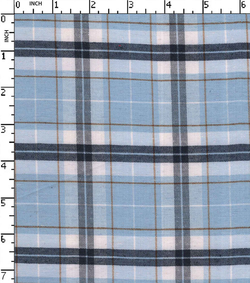 Cotton Poly Yarn Dyed Plain Big Check
