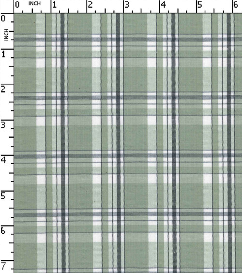 Cotton Poly Yarn Dyed Plain Medium Check