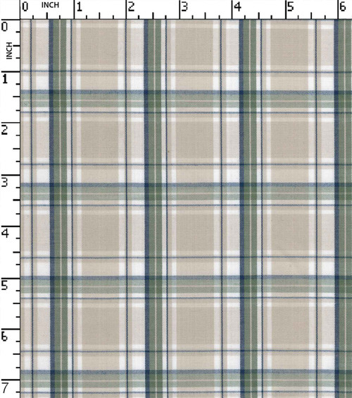 Cotton Poly Yarn Dyed Plain Medium Check