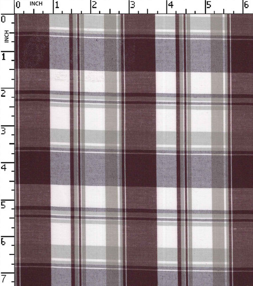 Cotton Poly Yarn Dyed Plain Big Check