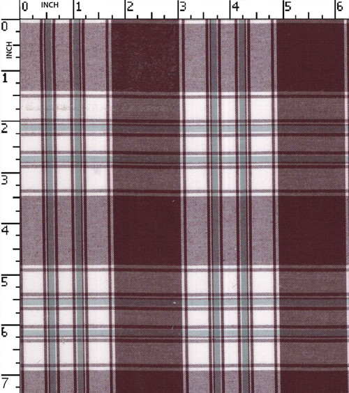 Cotton Poly Yarn Dyed Plain Big Check