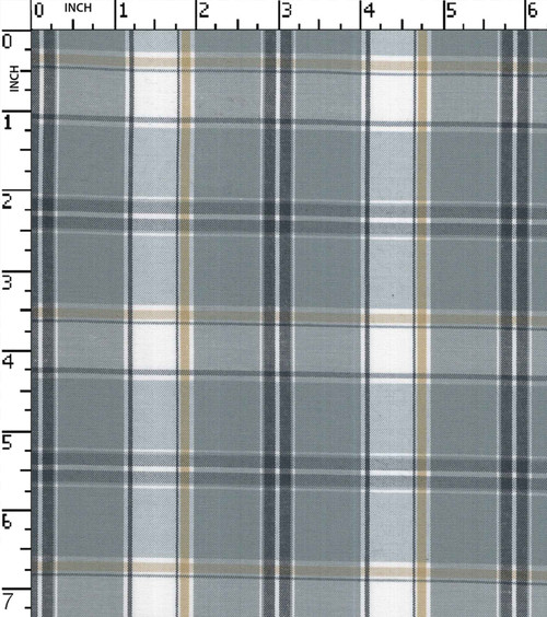 Cotton Poly Yarn Dyed Plain Big Check