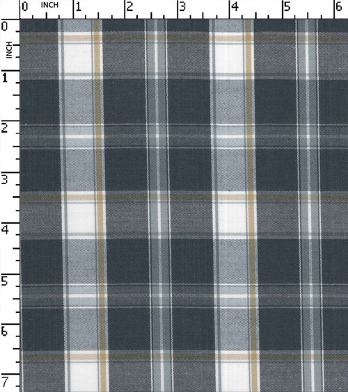 Cotton Poly Yarn Dyed Plain Big Check