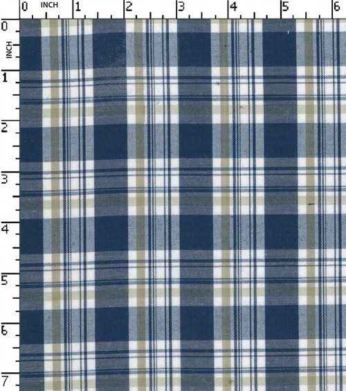 Cotton Poly Yarn Dyed Plain Small Check
