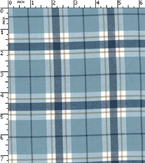 Cotton Poly Yarn Dyed Plain Medium Check