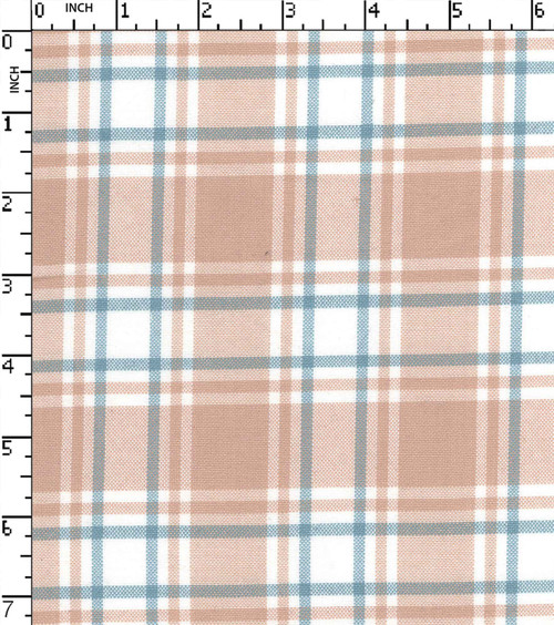 Cotton Poly Yarn Dyed Plain Medium Check