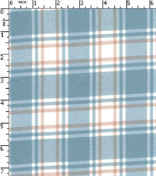 Cotton Poly Yarn Dyed Plain Medium Check