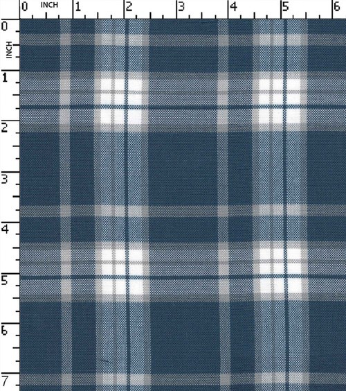 Cotton Poly Yarn Dyed Plain Big Check