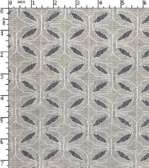 90% Cotton 10% Nylon Greige Lace Floral With Cord