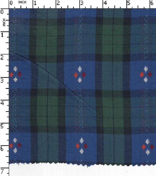 100% Cotton Yarn Dyed Twill Medium Check Diamond Dobby