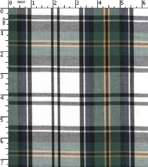 100% Cotton Yarn Dyed Plain Medium Check