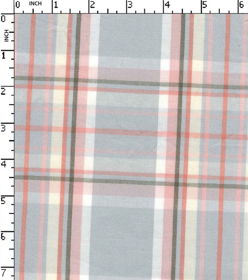 97% Cotton 3% Lycra Yarn Dyed Plain Big Check