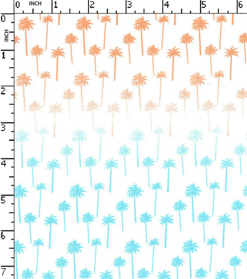 100% Cotton Printed Twill Palm Tree